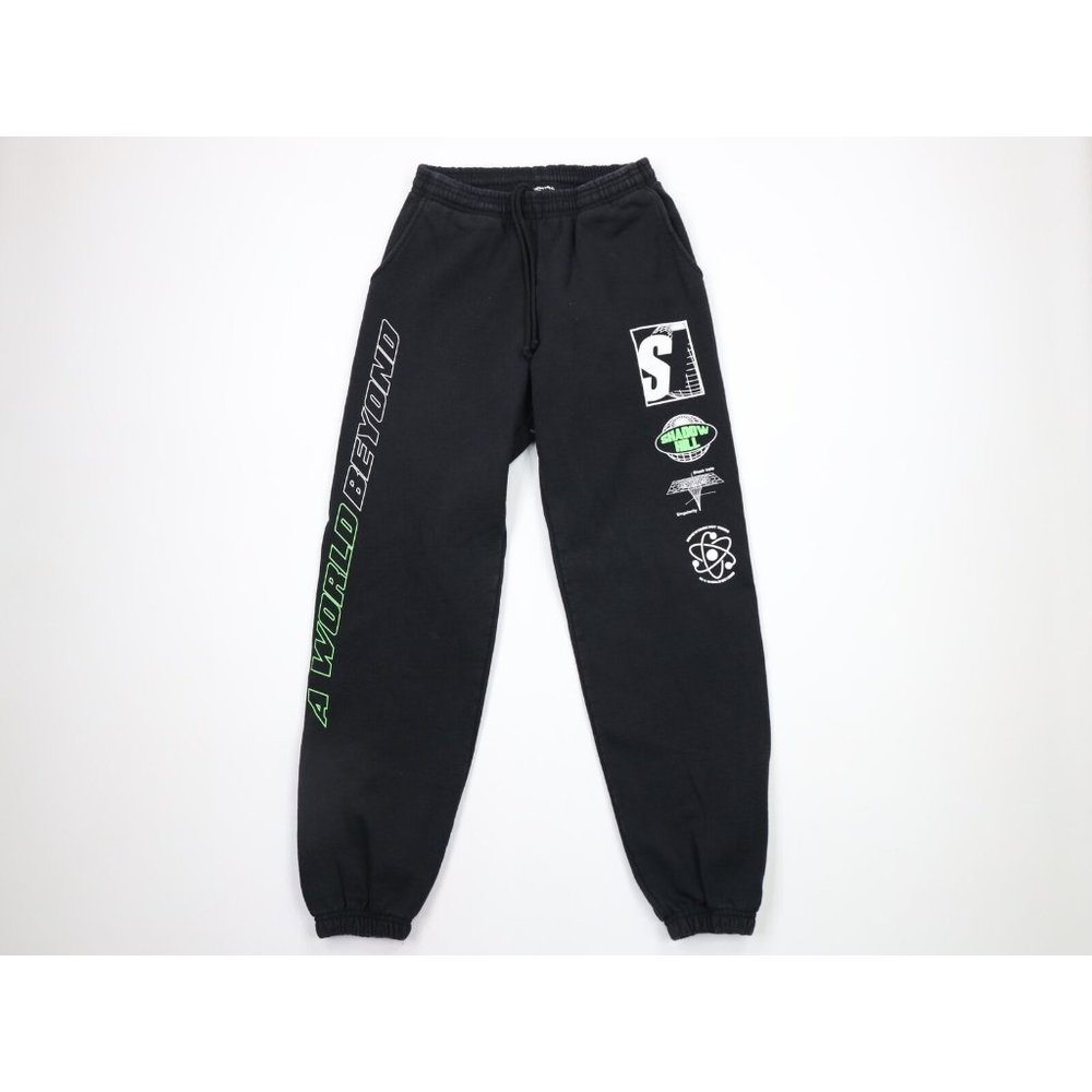 Shadow Hill Mens Size Small Faded Heavyweight Spell Out Sweatpants Joggers USA